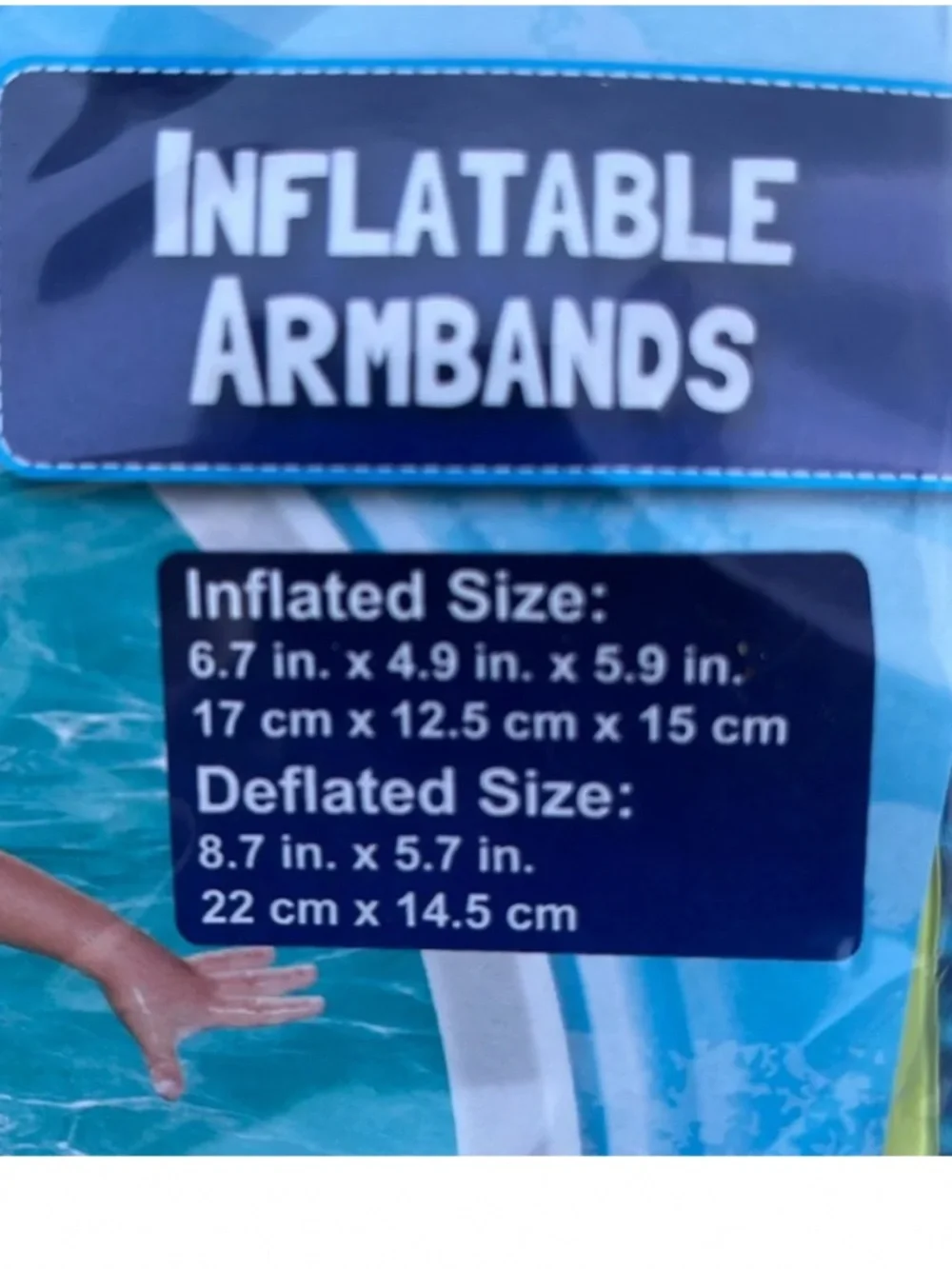 NWT Inflatable arm bands, dolphin theme, 3-6 yrs